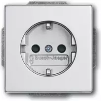 BUSCH JAEGER 2013-0-5272 - CEE 7/3 kištukinis lizdas 2P+E - sidabrinis - 250 V - 16 A - 63 mm