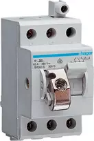 Hager SH363S. AC Eingangsfrequenz: 50/60, Nominale Stromabgabe: 63 A. Produktfarbe: Blau, Grau. Breite: 43,8 mm, Höhe: 77 mm (SH363S)