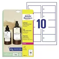 Kainų etiketės be lipniosios juostos Avery T1001-10 Baltos 9x5 cm 100 vnt.