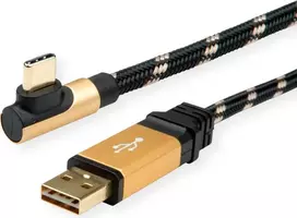 ROLINE 11.02.9062 USB laidas 3 m USB 2.0 USB A USB C juodas - auksinis (11.02.9062)