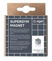 Sigel BA192 neodiminis magnetas kubas sidabrinis 10 mm (6 vnt.)