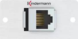Kindermann Konnect 50 alu - Modulinis Faceplate-Snap-In - RJ-45 (7444000827)