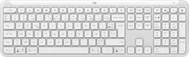 Logitech Signature Slim K950 belaidė klaviatūra – 100% pilno dydžio – Bluetooth 5.1 LE – AZERTY – prancūziška – Off-White (920-012454)