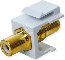 VALUE ROLINE Keystone jungtis RCA ekranuota plastikinė balta (25.99.8211)