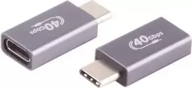 USB-C adapteris ShiverPeaks Pro 4.0 Metal, USB-C į USB-C, metalinis korpusas