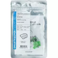 SmartKeeper BL04P1GN 10 vnt. USB B prievado blokatorių be raktelio, mini, žali SLSART-0105