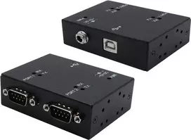 USB 2.0 į 2 prievadų RS-232 adapterio kabelis Exsys EX-13072HM metalinis korpusas