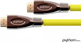PYTHON Anschlusskabel HDMI 2.0 Kabel 4K2K / UHD 60Hz - 24K vergoldete Kontakte - OFC - Nylongeflecht gelb - 0,5m - PYTHON Series