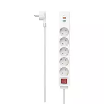 Hama 00223186 ilgintuvas 1.4 m 5 AC lizdai Baltas