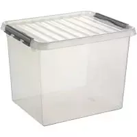 Helit H6162702 Q-line archyvinė dėžė, 52 L, skaidri