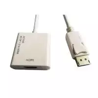 ROLINE aktyvus DisplayPort-HDMI adapteris v1.2, DP kištukas – HDMI lizdas, baltas, 0,15 m (12.03.3160)
