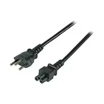 EFB-Elektronik maitinimo laidas Šveicarijos kištukas Type 12 - C5 180°, juodas, 1,8 m, 3 x 0,75 mm²