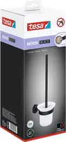 Tesa MOON BLACK - WC šepetėlis su laikikliu - Juoda - Balta - Stiklas - Metalas - 112 mm - 145 mm