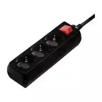 Hama 00108816 apsauginis filtras nuo viršįtampių, juodas, 3 lizdai, 230 V, 3 m