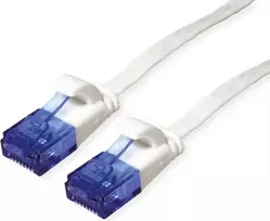 VALUE Patch Cable Cat.6A (Class EA) UTP, ypač plokščias, baltas, 1,5 m (21.99.2064)