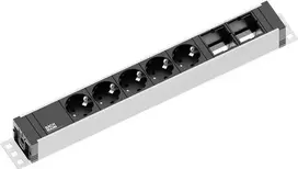 Bachmann 922.0181 3 m 5 lizdų kištukinis ilgintuvas juodas sidabrinis