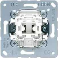 Jung 534 U mygtukinis jungiklis, 1P, 250 V AC, 10 A, metalo baltumo