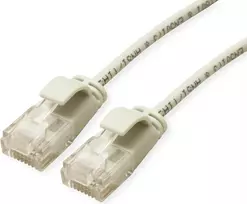 ROLINE Green - Patch-Cable - RJ-45 (M) į RJ-45 (M) - 1 m - 3,4 mm - UTP - CAT 6a - Be halogenų, Lieta, Su apsauga nuo užkabinimo, Suvyta, 10 Gigabit Ethernet - Pilka, RAL 7035 (21.44.3903)