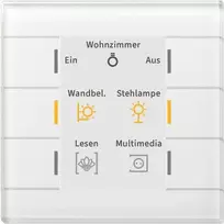 MDT BE-GT20W.02 Glastaster II Smart jungiklis su spalvotu ekranu, baltos spalvos