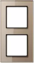 Stiklinis jungiklio dangtelis JUNG AC 582 GL CH Champagne – 84×155 mm