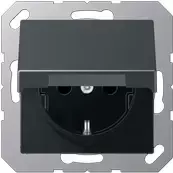 Kištukinis lizdas CEE 7/3 Jung A 1520 BFKL ANM – antracitas, IP44, 250 V 16 A, termoplastikas