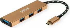 ROLINE 14.02.5049-5 USB 3.2 Gen 1 Type-C šakotuvas – auksinis, 5000Mbit/s