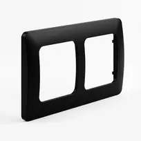 BUSCH JAEGER BJ 1722-915 Abdeckrahmen 2-fach schwarz matt - Busch-balance SI (2CKA001725A1569)
