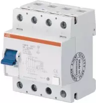 ABB STOTZ-KONTAKT liekamosios srovės grandinės pertraukiklis 4P, B+ tipas, 40A, 30mA F204B+40/0,03 (2CSF204701R1400)