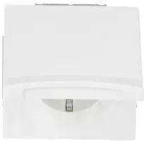 Įleidžiamas Schuko kištukinis lizdas su vyriais dangteliu, Busch-Jaeger 20EUGK-34-101, atsparus oro sąlygoms, alpino balta