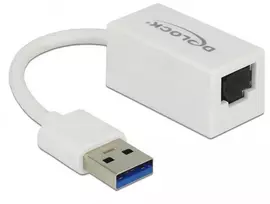 DeLOCK 65905 USB Type-A belaidžio tinklo adapteris – Gigabit Ethernet prievadas nešiojamam kompiuteriui, baltas