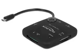 Kortelių skaitytuvas DeLOCK 65529 USB 2.0 juodas