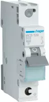 Automatinis jungiklis Hager MCS120, C charakteristika, 1 polius, 1 modulis