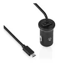 Nedis automobilinis įkroviklis 12 W 1x 2.4 A - 1 išėjimas, fiksuotas Micro USB kabelis, vienos įtampos išėjimas