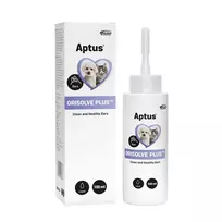 APTUS Orisolve Plus ausų valymo tirpalas šunims ir katėms – 100 ml