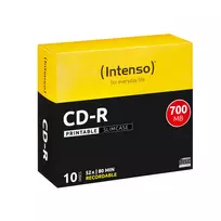 CD-R Intenso 1801622 700MB 52x spausdinami 10 vnt. plonas dėklas