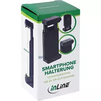 InLine Universalus mobiliojo telefono laikiklis selfie lazdelėms ir trikojams juodas