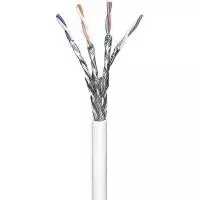 Wentronic Goobay CAT 6 tinklo kabelis, S/FTP (PiMF), baltas, 100 m - CCA vario mišinys, AWG 23/1 (vientisas), PVC (94223)