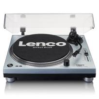 Patefonas Lenco L-3809ME su tiesiogine pavara, rankinis, USB-A, metalinis mėlynas