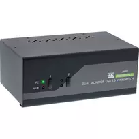 InLine KVM stalinis jungiklis, 2 prievadai, dviejų monitorių DP 1.2, 4K, USB 3.0, garsas