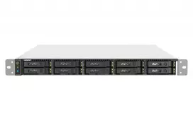 QNAP TS-h1090FU NAS stelažinis (1U) EPYC 7302P 128GB DDR4 0 TB QuTS hero Juoda, Pilka