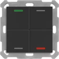 MDT BE-TAL55T406.01 KNX mygtukas šviesai Light 55 4f RGBW temperatūros jutiklis juodas matinis Neutral 1