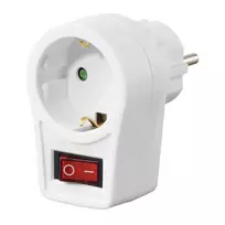 Hama 00223212 kištukinis adapteris F tipo lizdui baltas