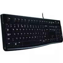 Logitech Desktop MK120 rinkinys, juodas, laidinis, Šveicariškas, 920-002504