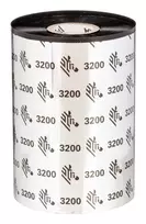 Zebra 3200 vaško-dervos termo juosta 450 m juoda