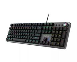 Gaming klaviatūra MSI FORGE GK310 RED DE mechaninė USB QWERTY juoda