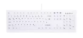 Belaidė RF klaviatūra Active Key AK-C8100 – Pilno dydžio 105 klavišų, biuro, balta, vokiškas išdėstymas