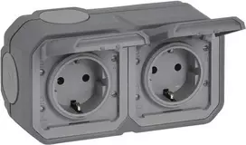 Legrand Plexo NEW APWG Schuko 069742L Kištukinis lizdas 2-jų vietų Pilka IP 44 5 (069742L)