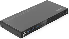 ROLINE KVM Switch 4 krypčių USB+ HDMI 4K60+ 3xUSB Audio - KVM jungiklis - 3 prievadai (14.01.3428)