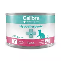 Šlapias ėdalas katėms Calibra VD Cat Hypoallergenic Tuna 200 g maišelis, veterinarinis pilnavertis ėdalas, be grūdų, be glitimo ir sojos
