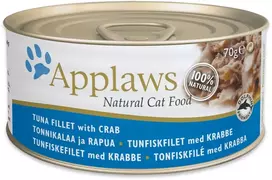 APPLAWS Tuno filė su krabu sultinyje - šlapias kačių ėdalas - 70g